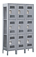 Vented Metal Lockers-Extra Wide-3 Tier